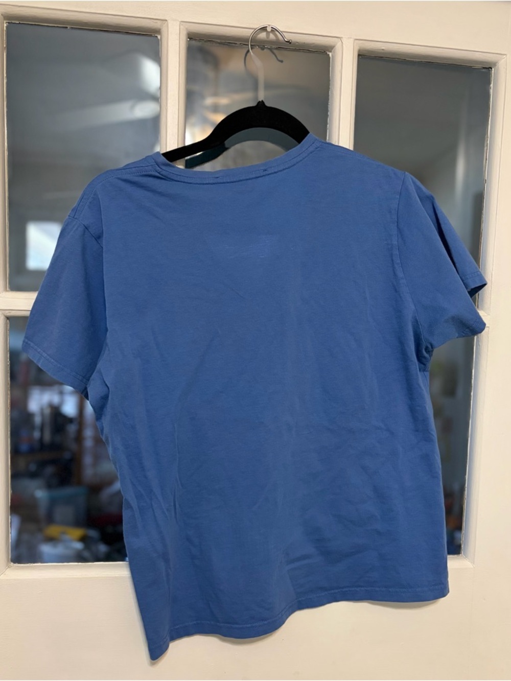 Ralph Lauren V-Neck Tee in Cornflower Blue with Yellow Pony - Picture 3 of 3
